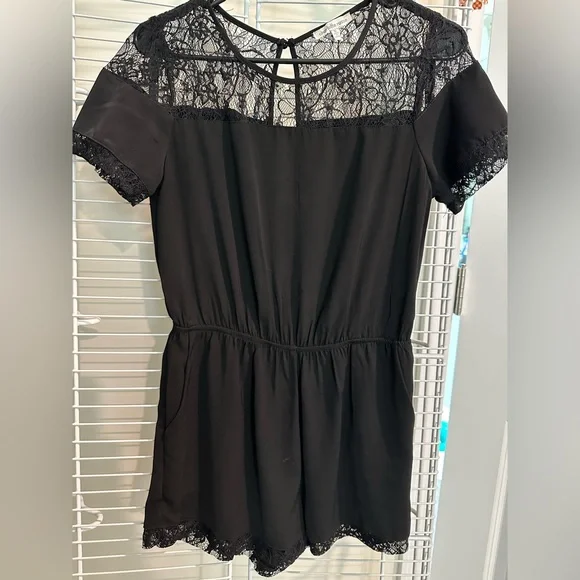 Black Lace Romper - Picture 2 of 2